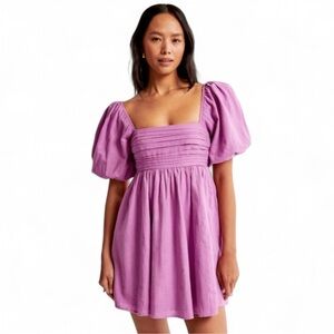 Abercrombie Emerson poplin Puff Sleeve Mini Dress